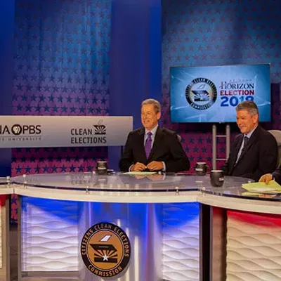 Image: Ducey, Garcia Clash Over Education, Border Security in First Televised Debate