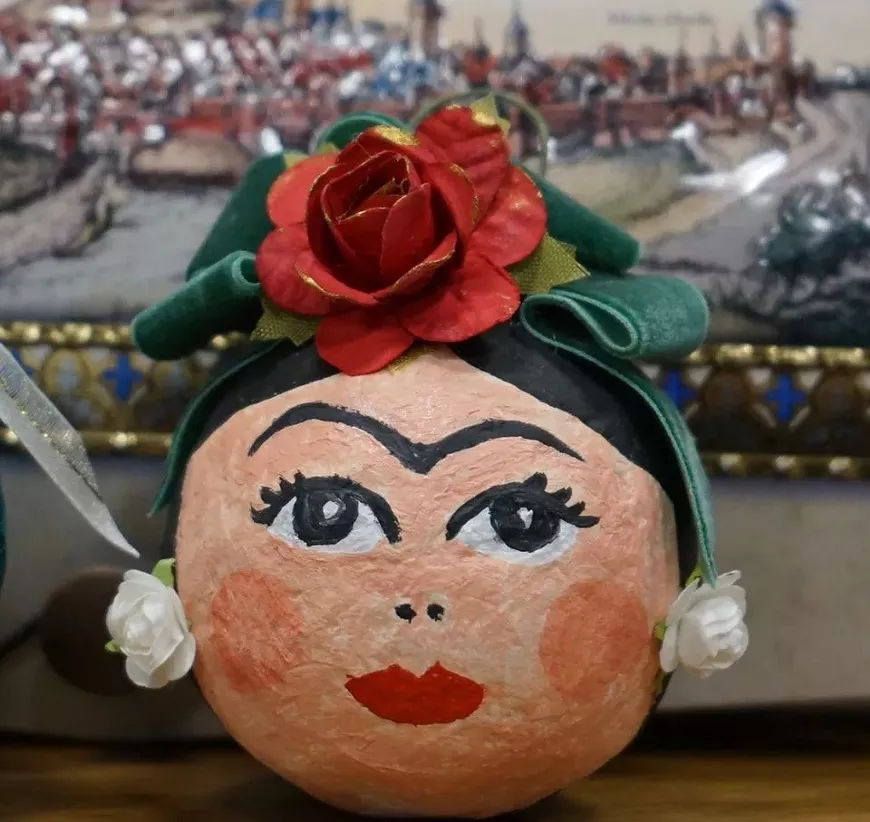 Paper Mache Ornament "Frida"