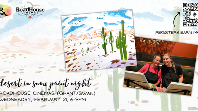Image: Guided 'Snowy Desert' Paint and Sip at Roadhouse Cinemas