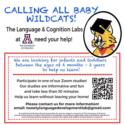 Image: Infant and Toddler Participants Wanted: Developmental Language and Cognition Labs