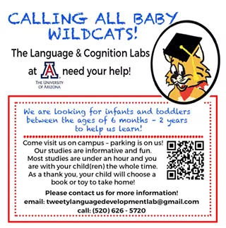 Image: Infant and Toddler Participants Wanted: Developmental Language and Cognition Labs