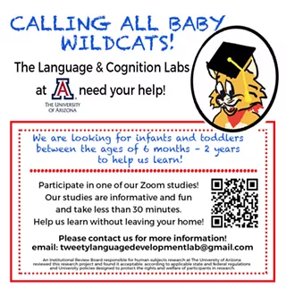 Image: Infant and Toddler Participants Wanted: Developmental Language and Cognition Labs