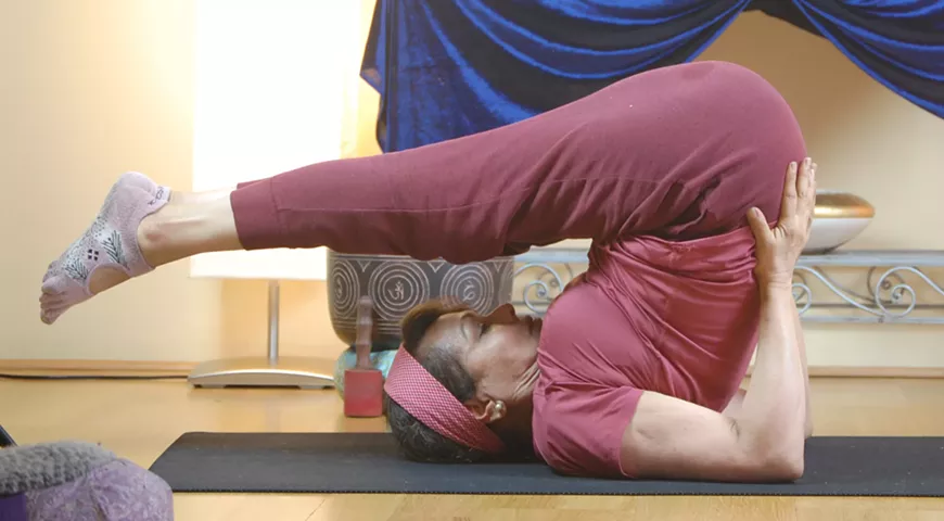 Inversions and backbends are practiced in this class.