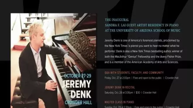 Image: Jeremy Denk: Solo Piano Recital (Saturday, October 28 at 3:30pm in Crowder Hall)