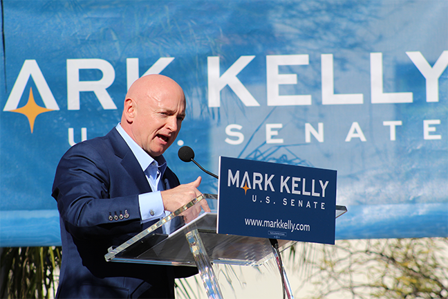 Mark Kelly held his first event as a candidate for U.S. Senate over the weekend at Hotel Congress.