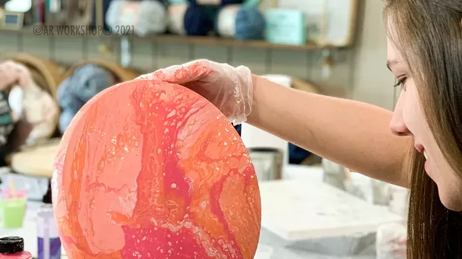 Image: Marbleized Art Paint Pouring Workshop!