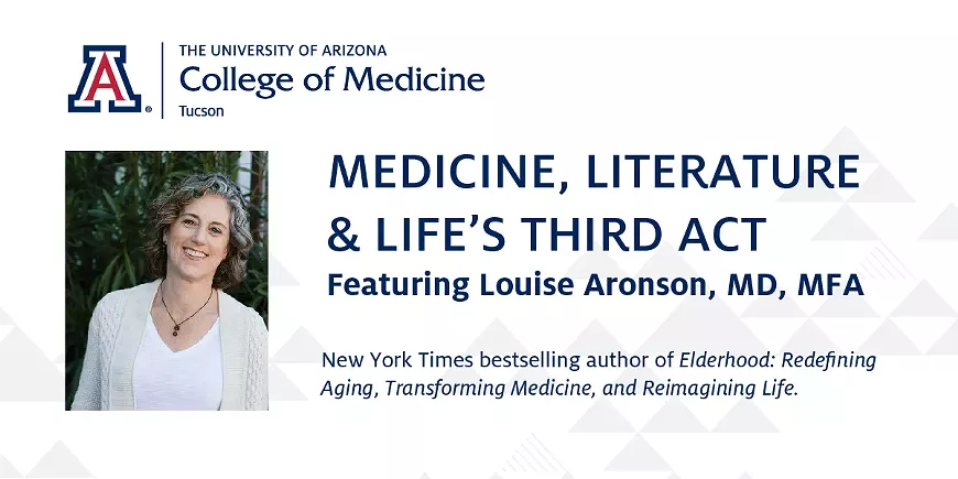 Image promo of lecture with Louise Aronson, MD, MFA