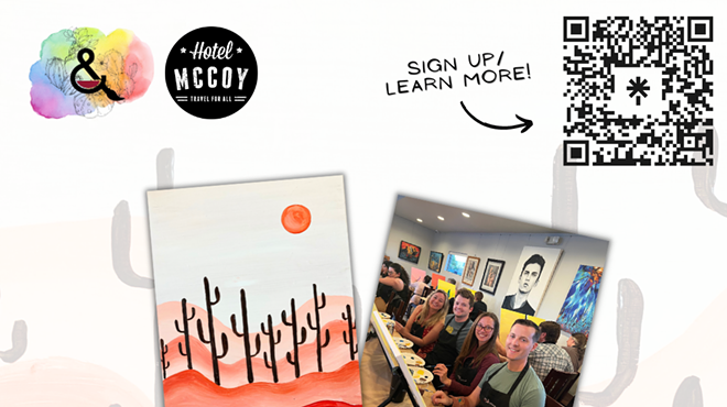 Image: Pastel Desert Paint and Sip at Hotel McCoy &ndash; Includes Tamale & Mimosa