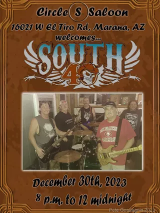 Image: South 40 rocks the stage at the Circle S