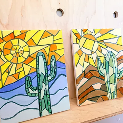 Image: Stained Glass Canvas Painting