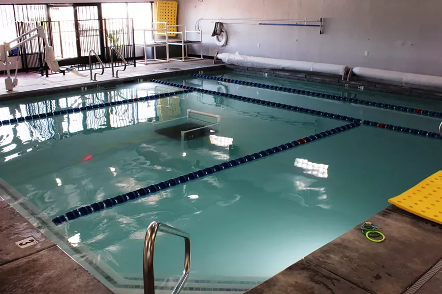 Saguaro Aquatics indoor, heated pool is open for classes.