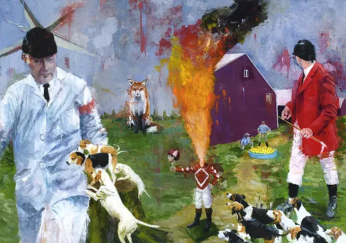 “Attention for Rivalry” by Craig Cully, oil on canvas, 2016