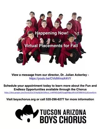 Image: Tucson Arizona Boys Chorus Virtual Placements