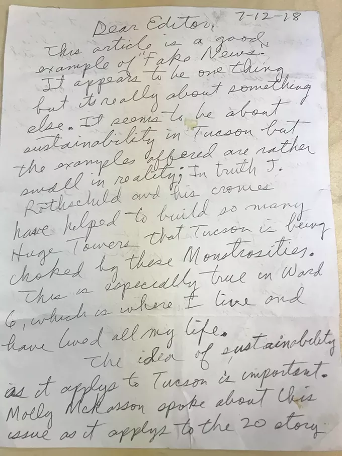 We Got Another Letter to the Editor in the Mail!