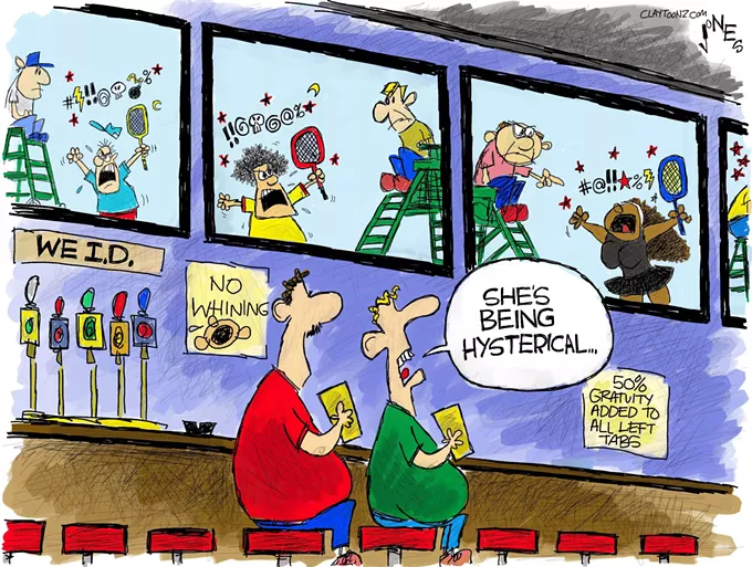 Claytoon of the Day: Double Standards For Serena