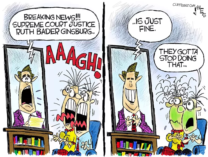 Claytoon of the Day: Stressing RBG