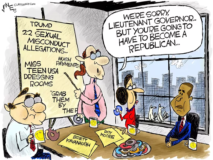 Claytoon of the Day: Partisan Groping