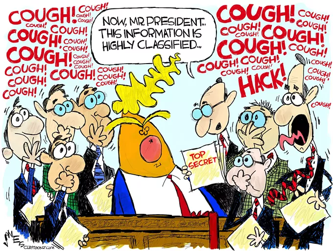 Claytoon of the Day: Coughing Up Classified