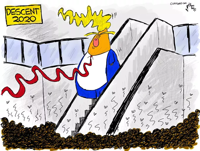 Claytoon of the Day: Descent 2020