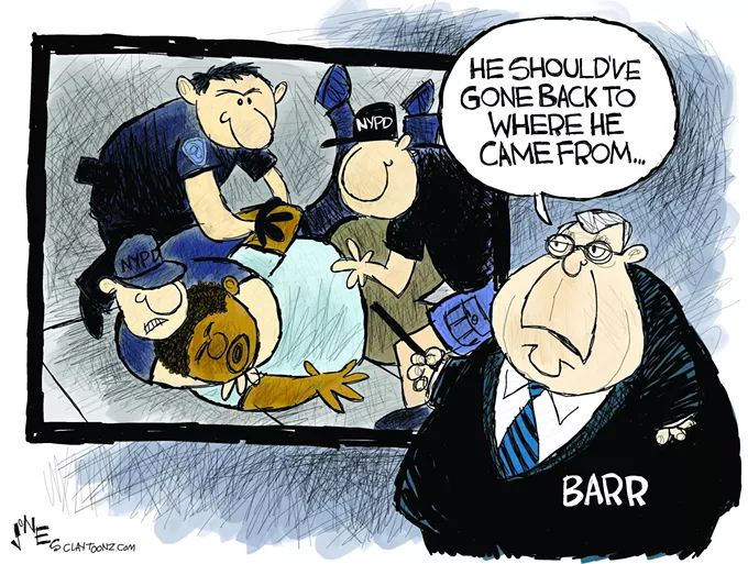 Claytoon of the Day: Barr Chokes Justice