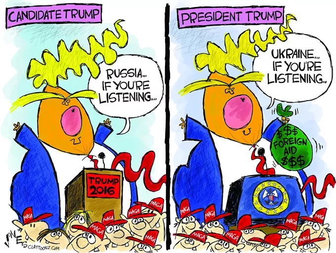 Claytoon of the Day: Trump's Listening Tour