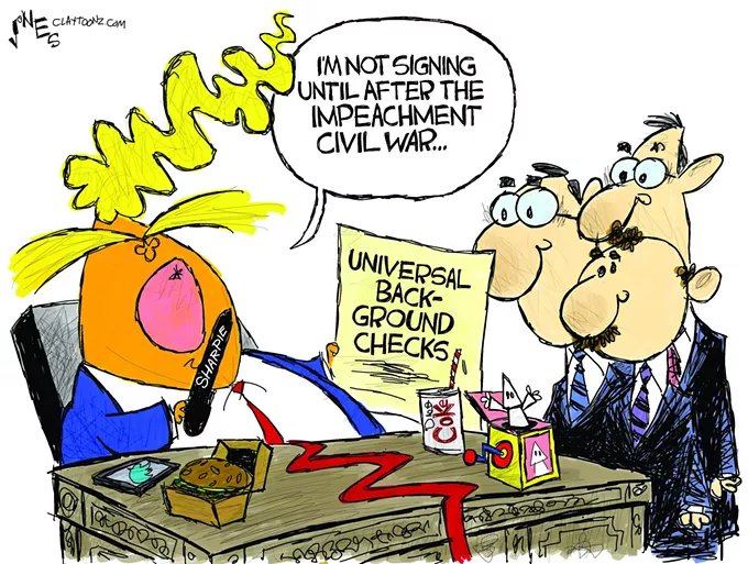 Claytoon of the Day: Impeachment Civil War