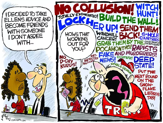 Claytoon of the Day: Friends In MAGA Places
