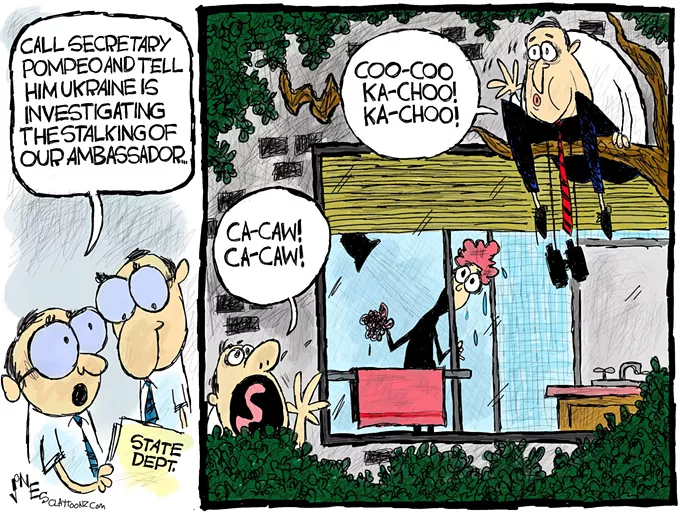 Claytoon of the Day: Stalking Yovanovitch