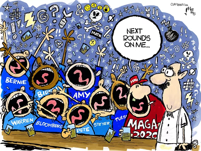 Claytoon of the Day: Drinks for Democrats