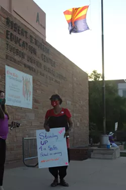 Ahead of Tonight's TUSD Board Meeting, Teachers Protest Schools Reopening (2)