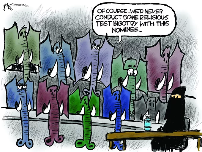 Claytoonz: Religious Test Bigotry
