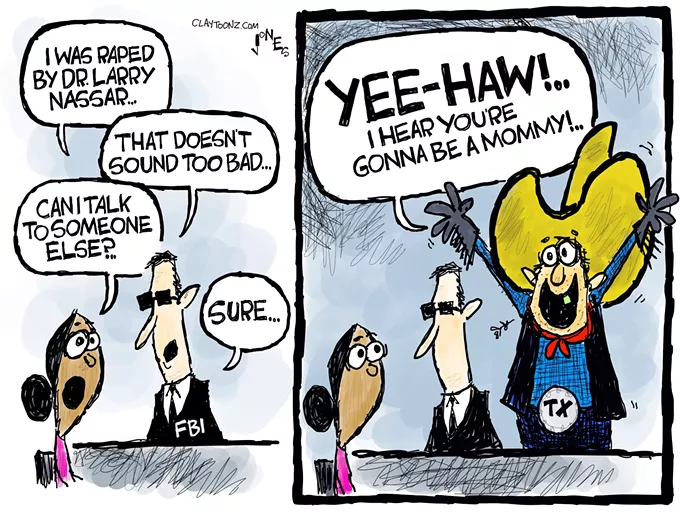 Claytoonz: Yee-Hawing For Nassar