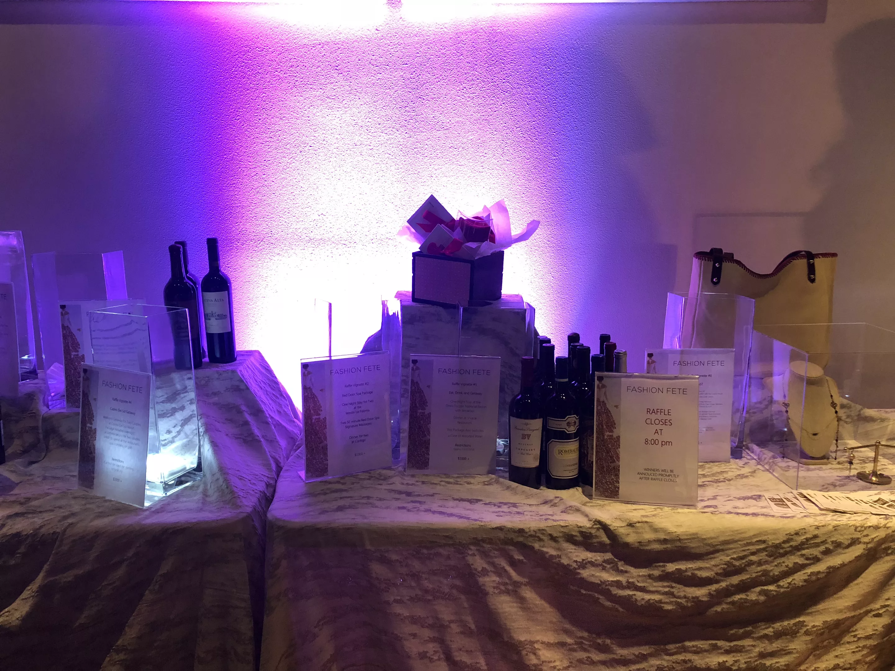 The raffle drawing at Fashion Fête. Guests were able to buy a ticket and pick which raffle they wanted to participate in.