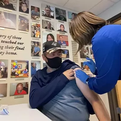 Image: Vaccinating the homeless: Some have received doses, others await their turn