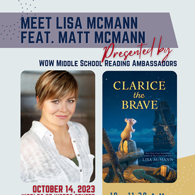 Image: WOW Middle School Reading Ambassadors Present Lisa McMann